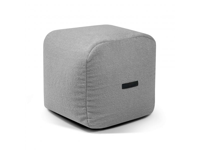 Pouf Plus 50 Teddy White Grey