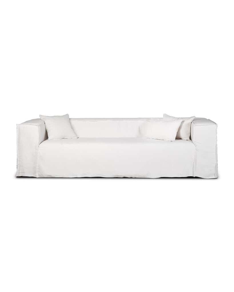 3P White Linen sofa