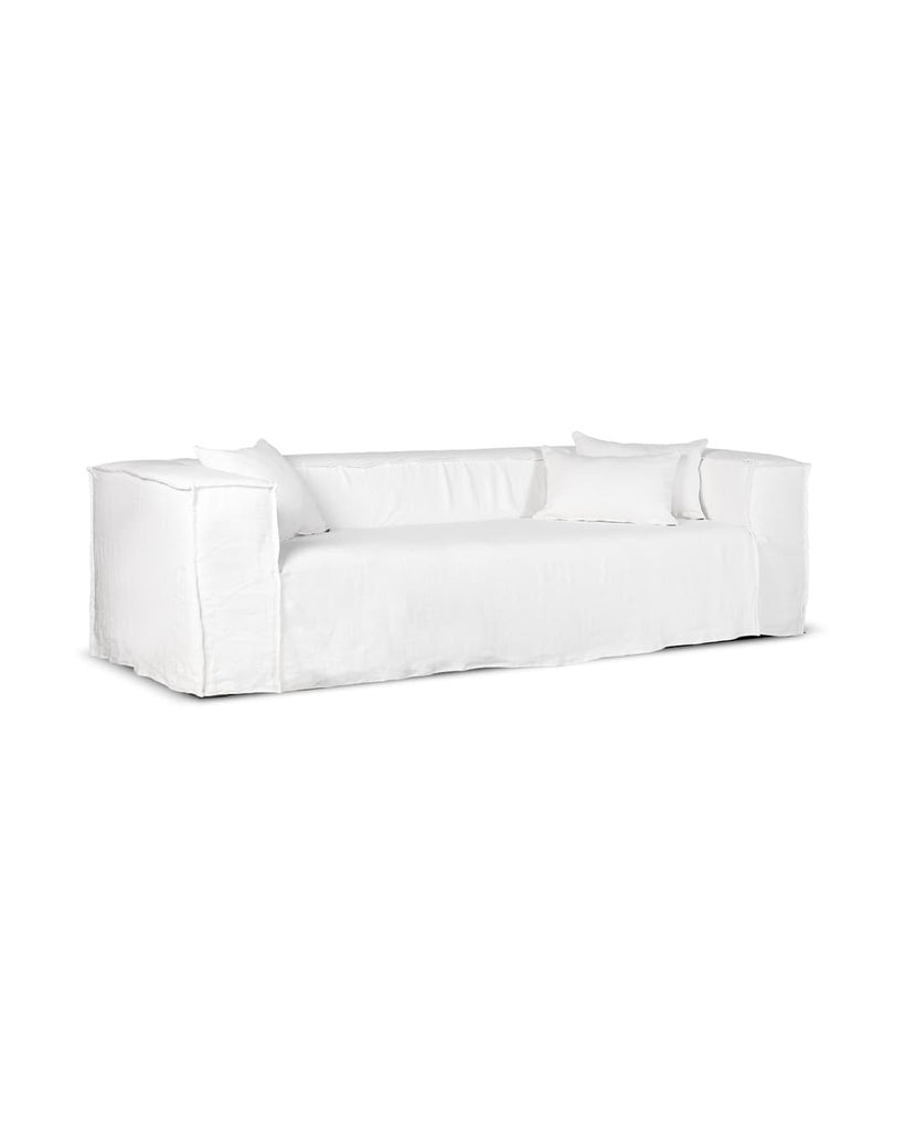 3P White Linen sofa
