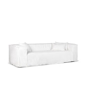 Carica l&#39;immagine nel visualizzatore di Gallery, 3P White Linen sofa