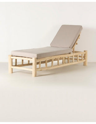 Teak sun lounger