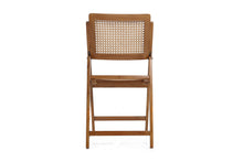Laden Sie das Bild in den Galerie-Viewer, Foldable teak and rattan chair