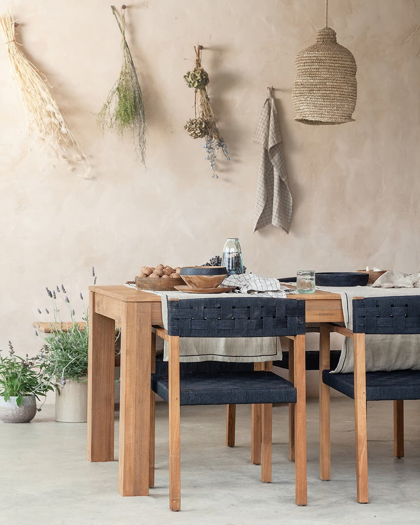 Dining table in untreated solid reclaimed teak 300 x 100 cm